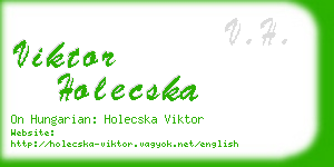 viktor holecska business card